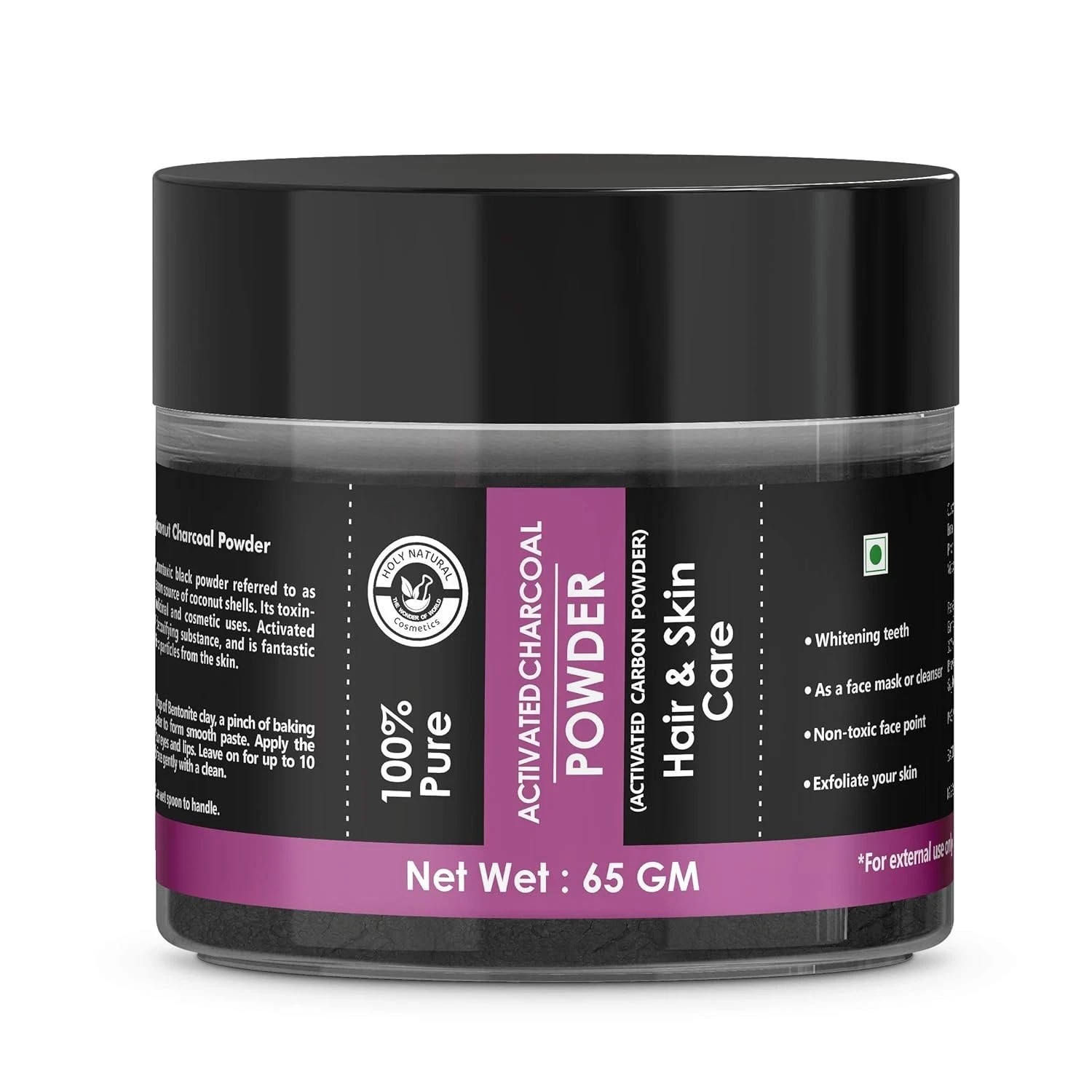 Holy Natural Activated Charcoal Powder 65gm