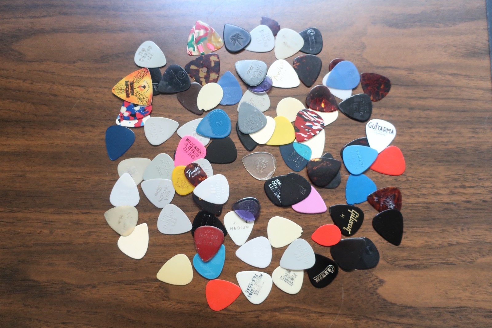 Vintage Electric/Acoustic Guitar Pick 70+ Lot- Fender/Gibson/Carvin/Dunlop/MORE!