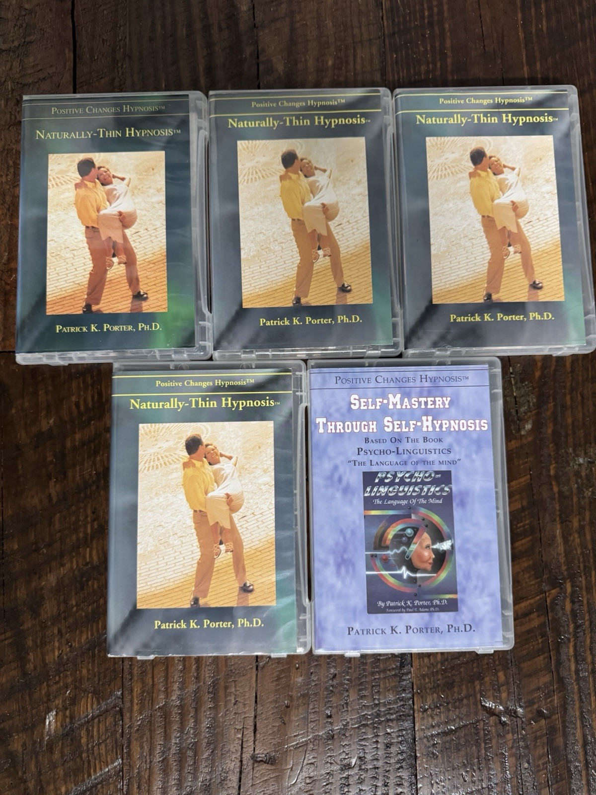 5 Positive Self Hypnosis Cassette Tapes - Exercise, Weight Loss, Organizing
