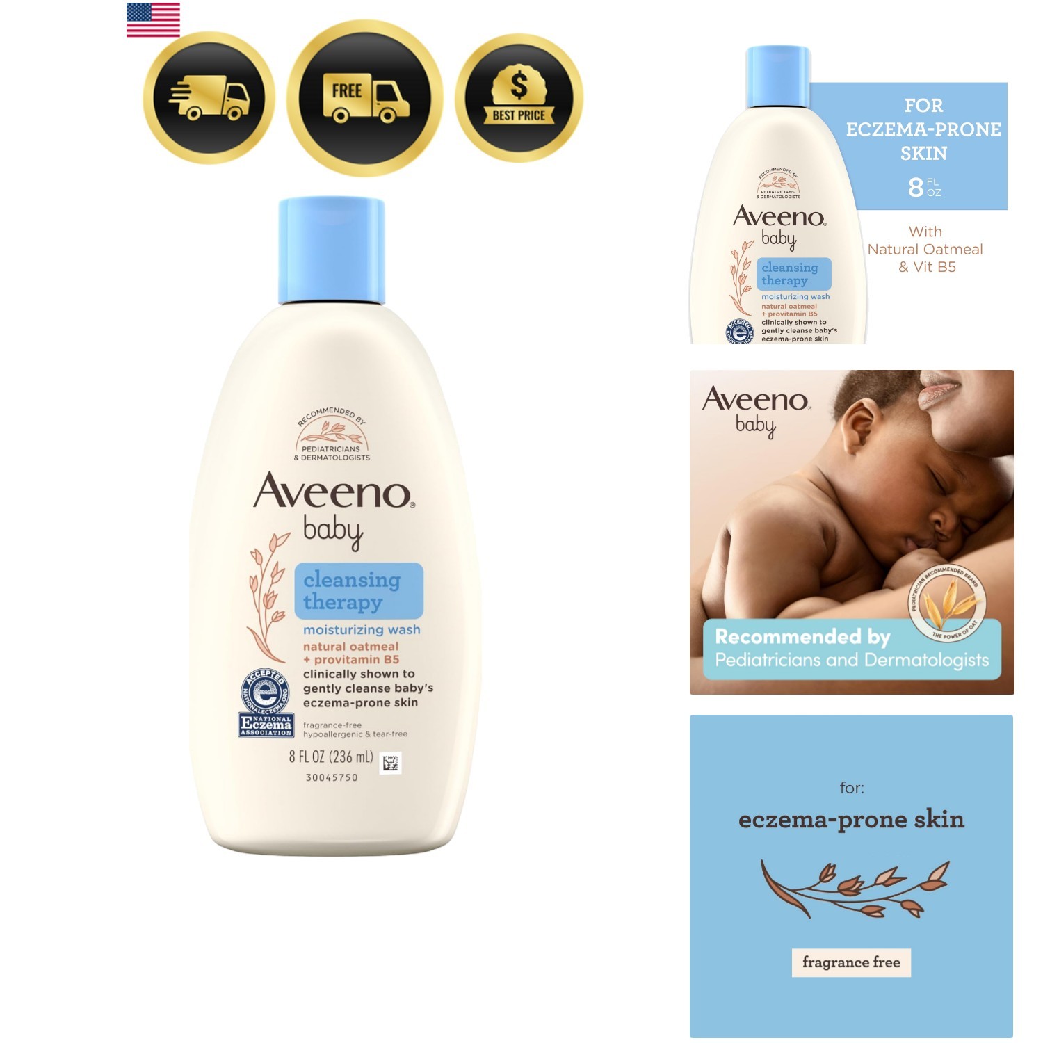 Cleansing Therapy Moisturizing with Natural Oatmeal & ProVitamin B5, Gentle T...