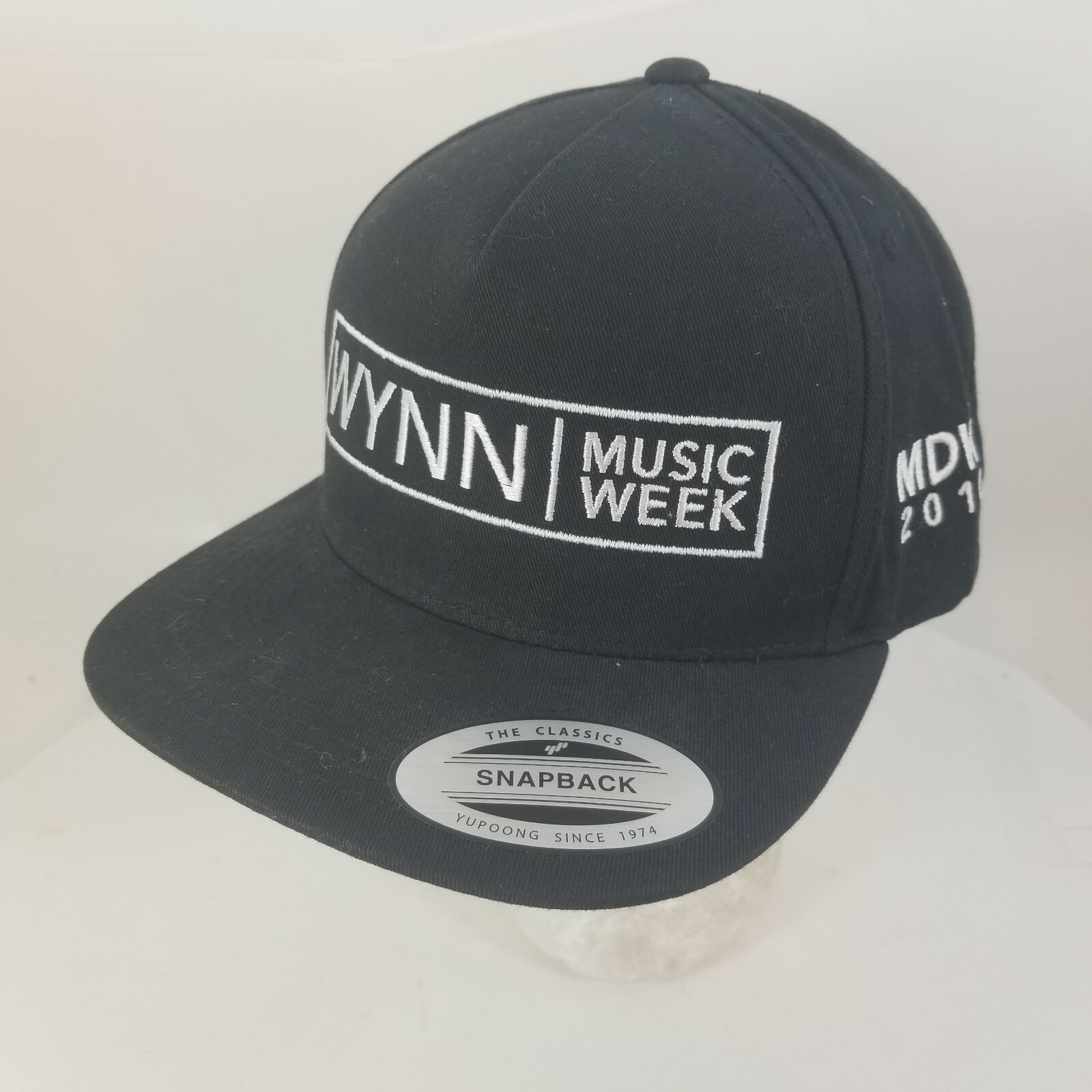 WYNN Music Week Hat Yupoong Snapback Cap Flatbill MDW EBC XS Adjustable Black