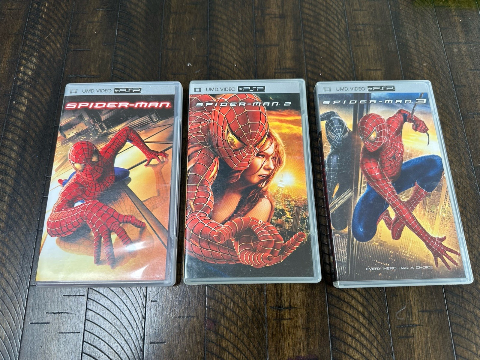 UMD Movie:  Spiderman 1 + 2 + 3 (Sony Playstation Portable) PSP Lot