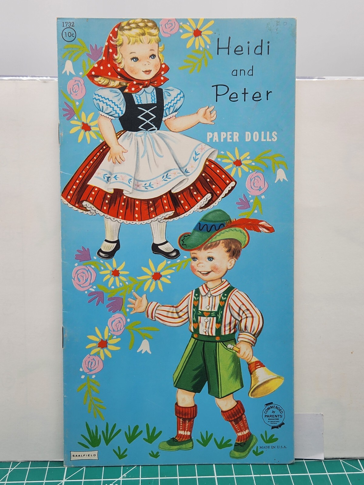 Heidi & Peter Uncut Paper Doll Book - Saalfield Publishing - c.1960s
