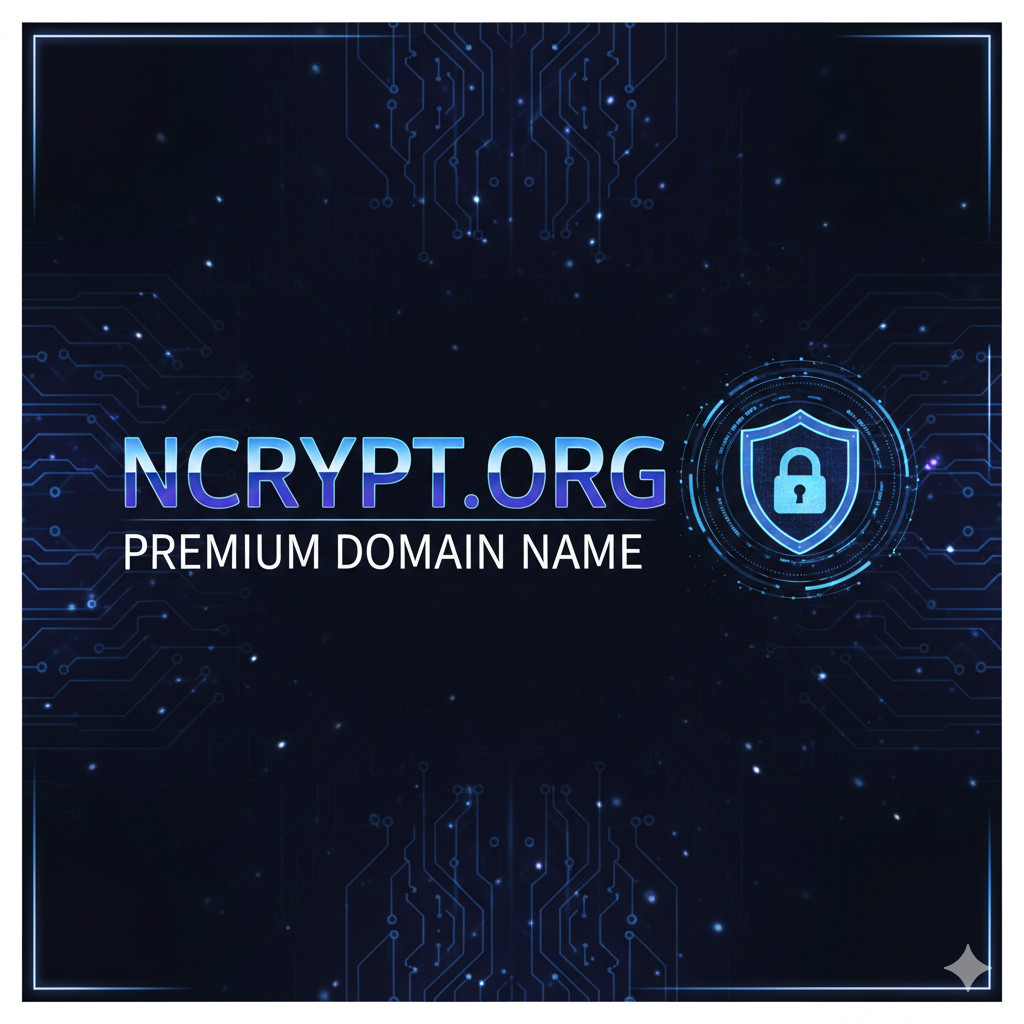 NCRYPT.ORG Premium Cybersecurity Domain Name Short & Brandable Crypto Encryption