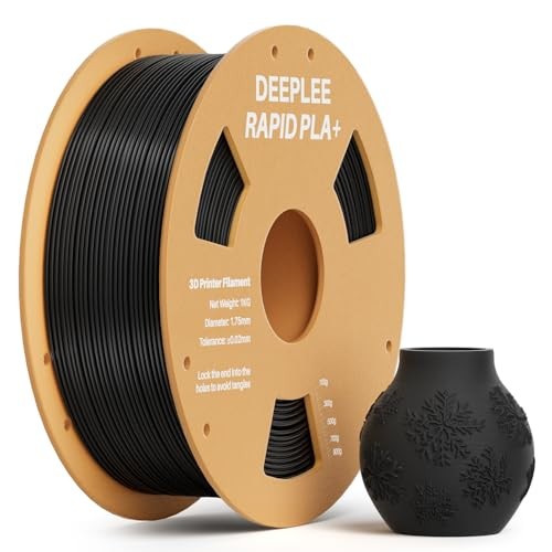  Rapid PLA Plus Filament 1.75mm, High Speed 3D Printer Filament Up to 1*black