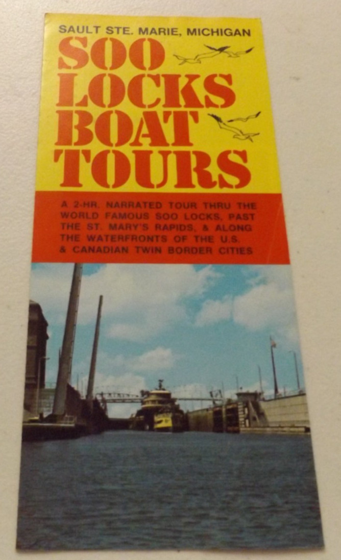 Vintage Brochure featuring SOO LOCKS BOAT TOURS Sault Ste. Marie, Michigan