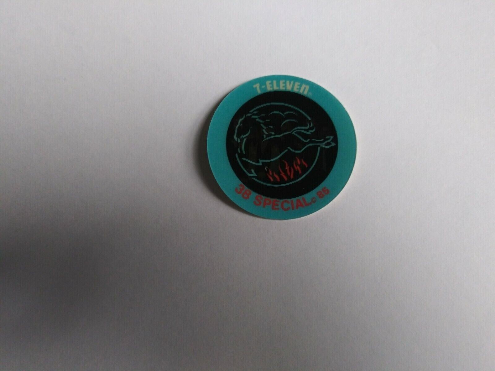 38 Special Vintage 1985 3D Lenticular Picture Disc 7-11 Slurpee Sticker Coin