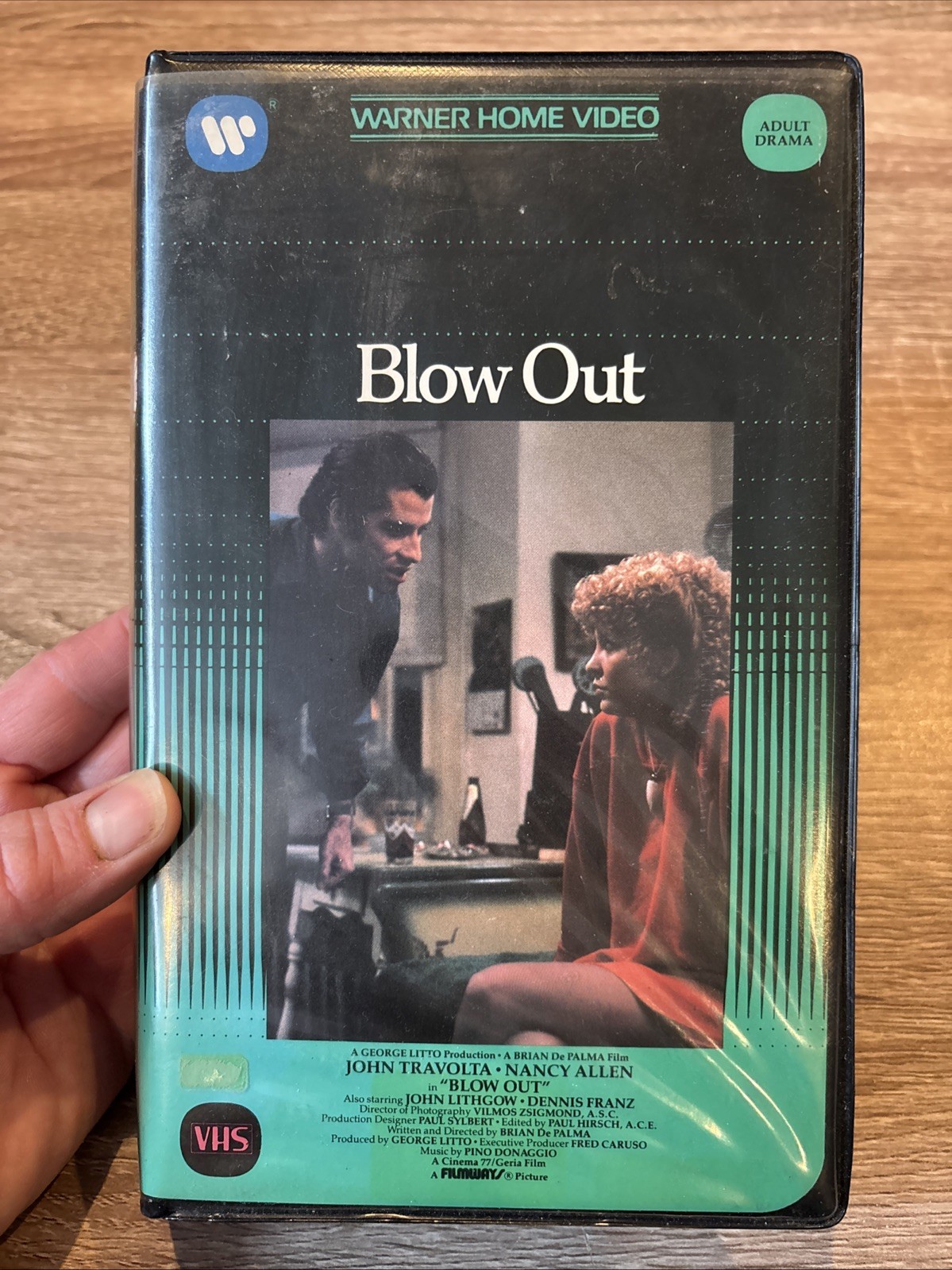 Blow Out (VHS, 1982, Warner Clamshell) John Travolta, Nancy Allen, Dennis Franz