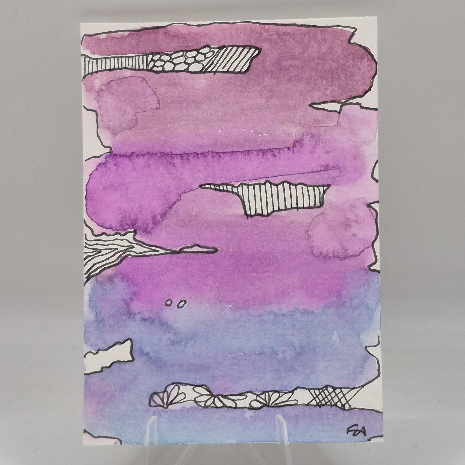 ACEO Original, Watercolor Mini Painting, 3.5in by 2.5in Art