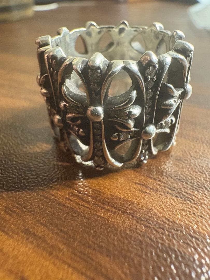 Chrome Hearts Cross Cemetery Ring Sterling Silver Size 19
