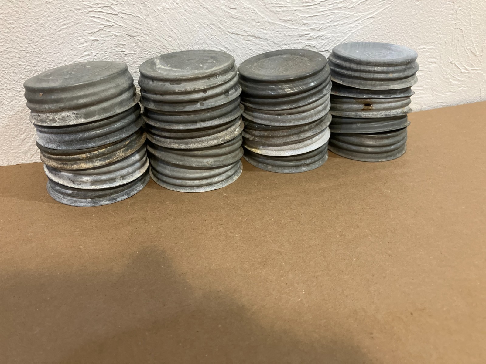20 Vintage Zinc Mason Lids 3"