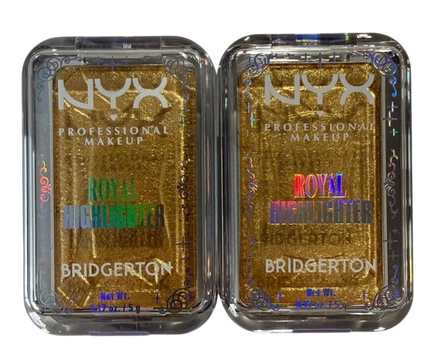 NYX Professional Makeup Bridgerton Royal Highlighter Buttermelt Light Gold 2 Pcs