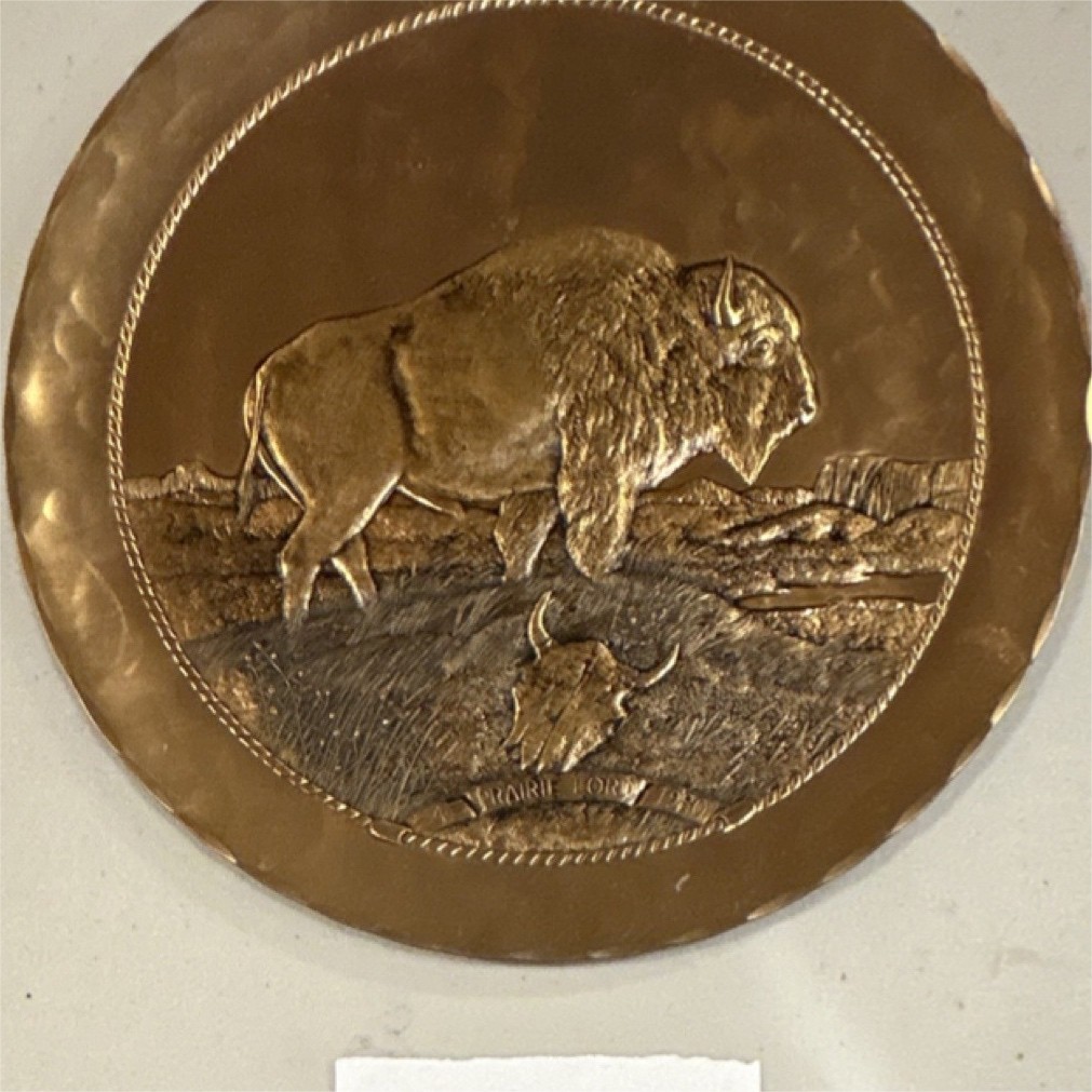 Wendell August Forge Bronze Buffalo Decorative Limited Edition Plate 1980