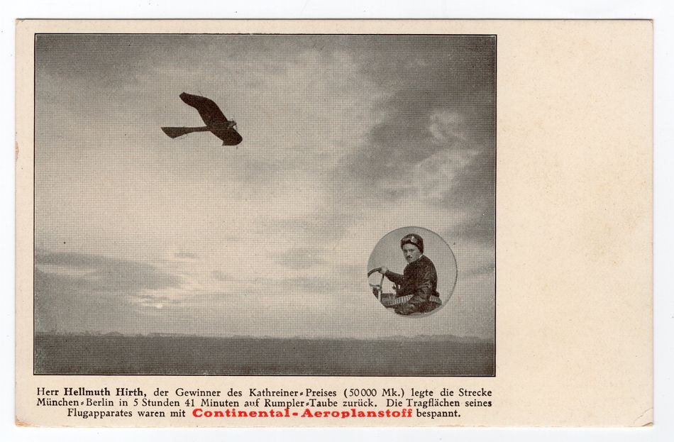 Zeppelin/Airmail Ak RUMPLER DOVE With Helmuth Hirth Never Used (EA2475)