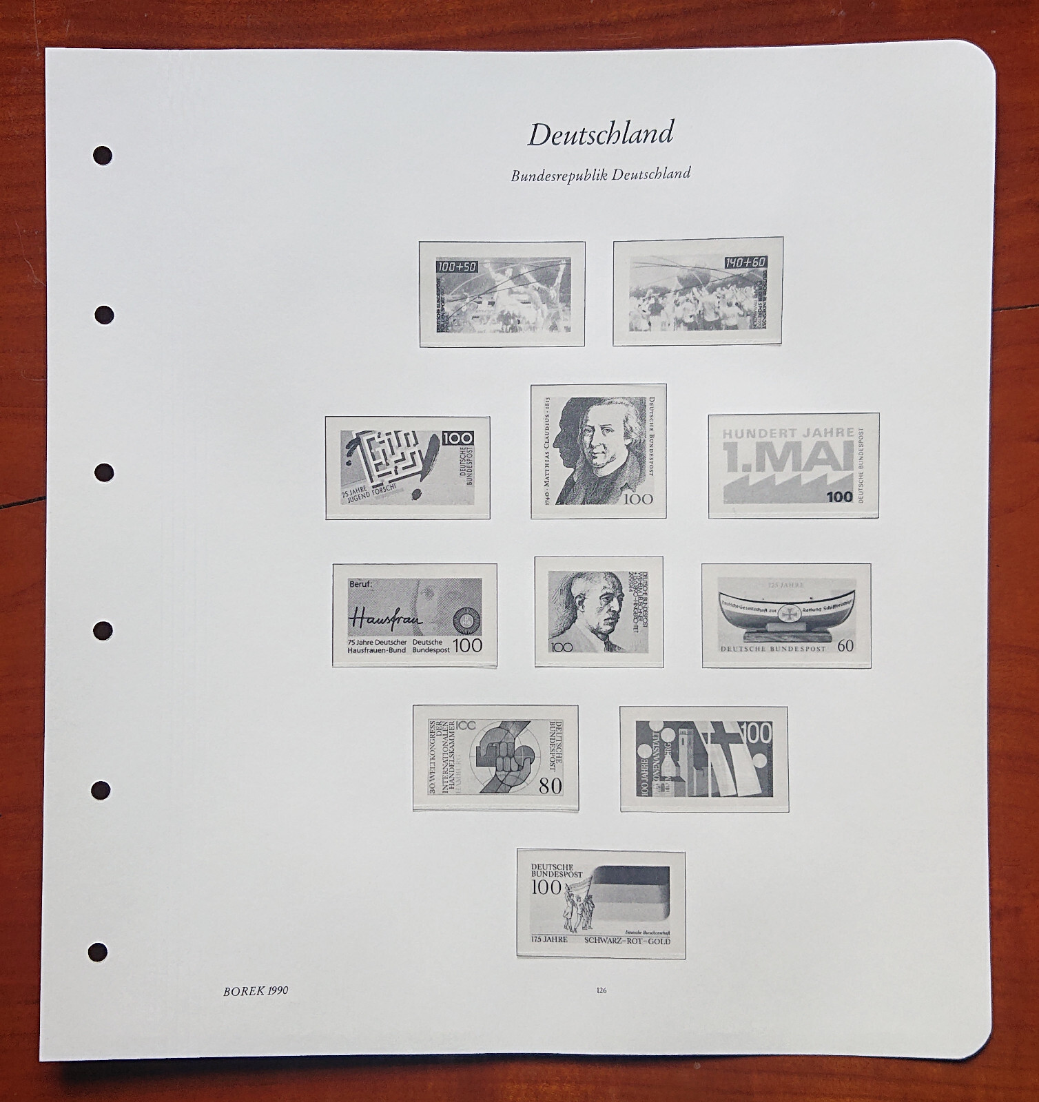 Vordruckblatt Federal Republic Germany Borek 1990 S.S.126 Youth Researches