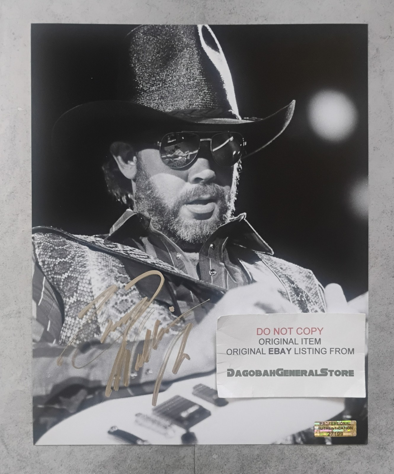 Hank Williams Jr Hand Signed Autograph 8x10 Photo COA