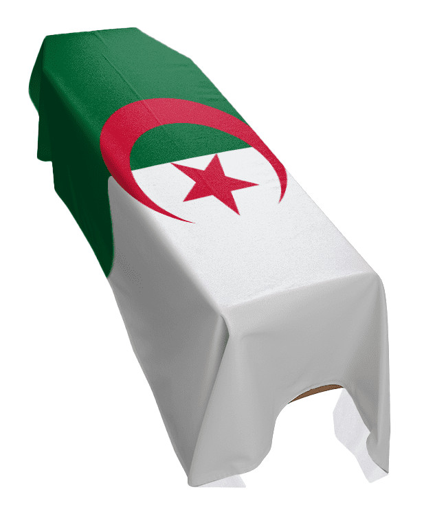 Algeria Coffin Drape Flag - Premium Quality and Made To Order in the UK