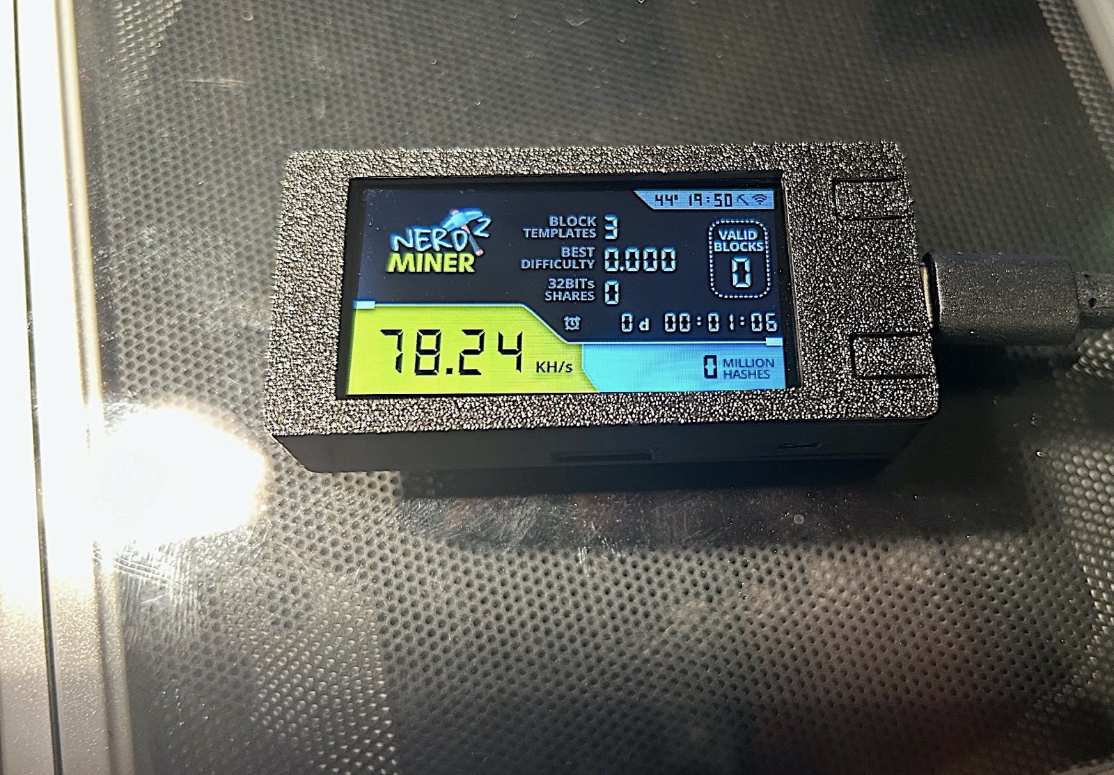 NerdMiner V2 2.8in Display  + 3D Printed Case 