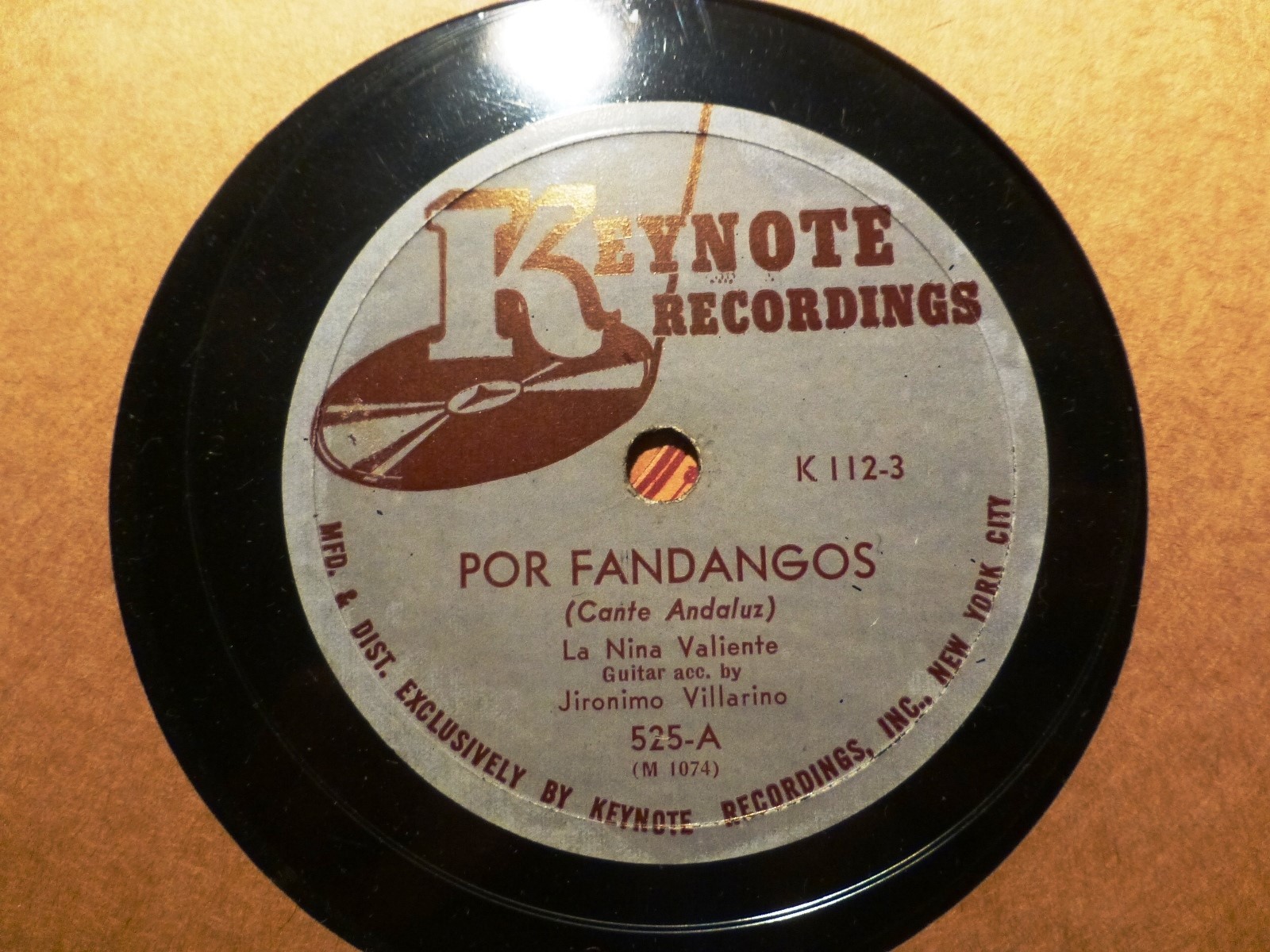 FLAMENCO Songs of Andalucia La Nina Valiente Jeronimo Villarina Guitar KEYNOTE