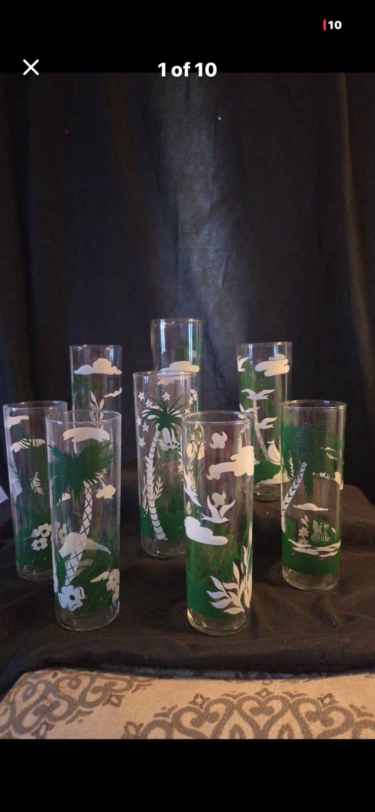 8 libbey vintage  tom collin’s glasses