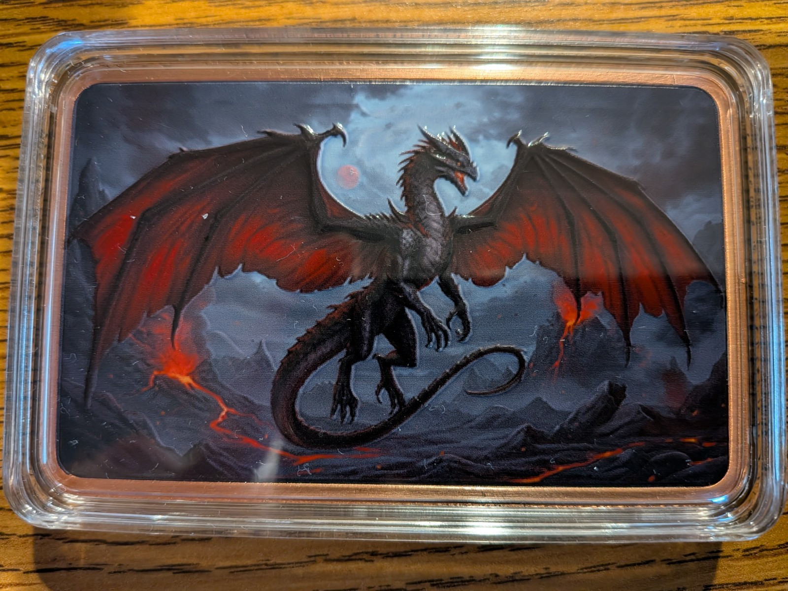 5oz Copper Proof Colorized Dragon Fly Bar in Capsule - Mintage of 5000