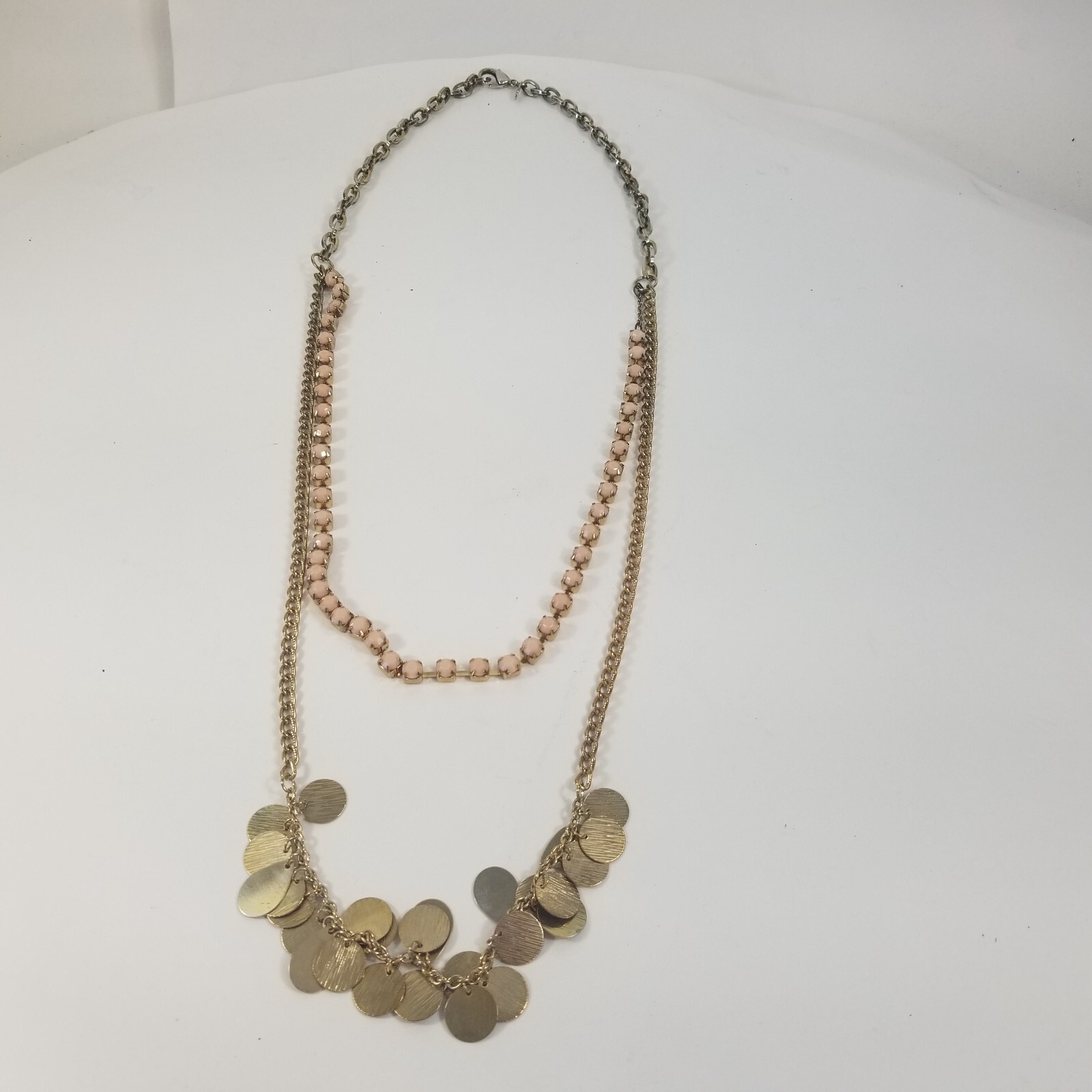 CHICO'S Necklace Colorful Beaded Dangle Charms Statement Multi Strand