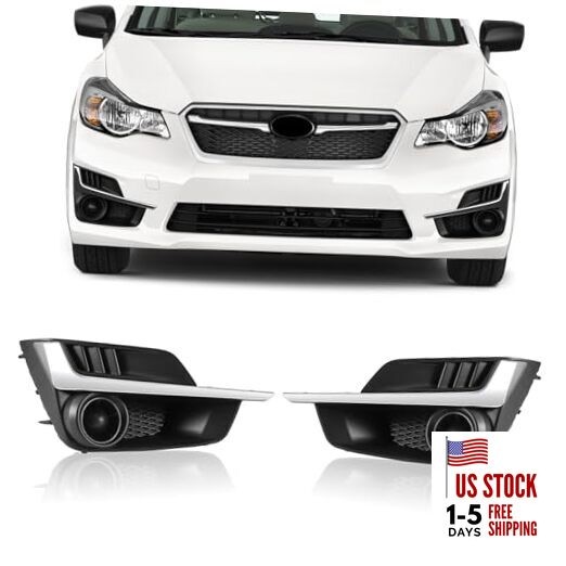  Pair Fog Light Cover Bezel for Impreza 2015 2016 Fit for 2015-2016 Impreza