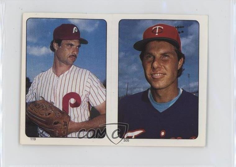 1985 Topps Album Stickers John Butcher John Denny #305-119 0f3j