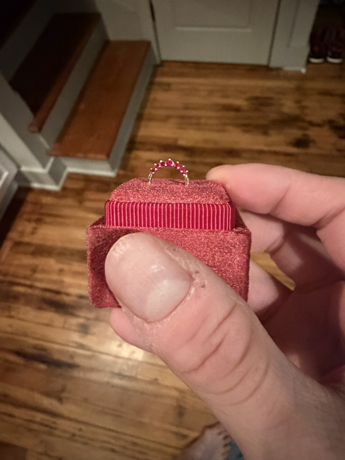 16G Hinged Nose Ring Septum Clicker Cartilage With Ruby 14k Gold