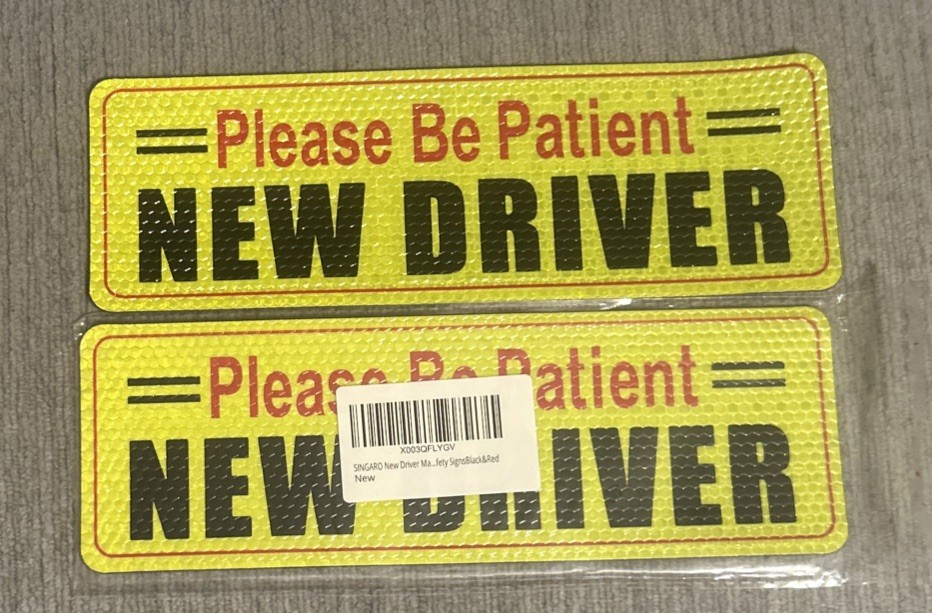 Yellow Student Driver Magnet for Car 2pcs, Safety Warning, Be Patient, New