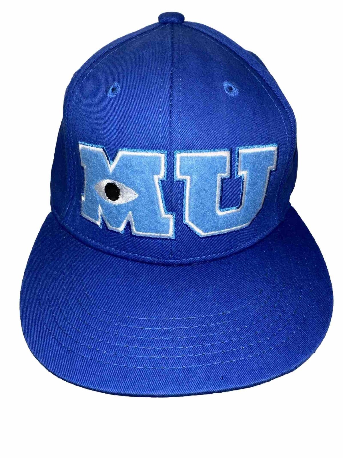 Disney Pixar Monsters University MU w Eye Royal Blue Light Blue Snapback