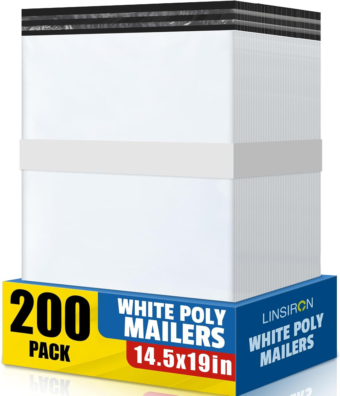 200 Pcs Poly Mailers Shipping Bags 14.5X19 Inch Packaging Clothes Polymailers En