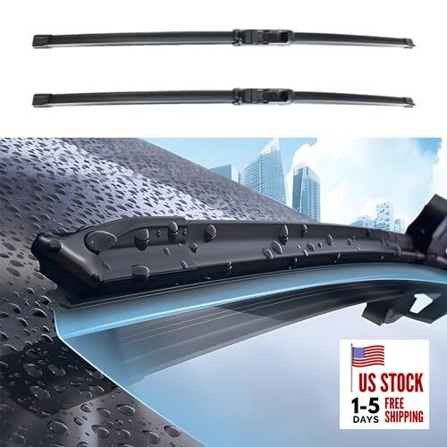 Windshield Wiper Blades, Premium All-Season Windshield Wiper Blades, 24IN+24IN
