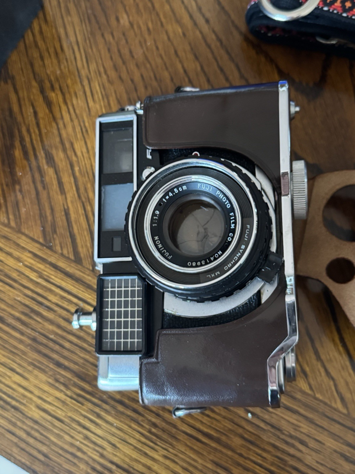 Fujica 35-EE Rangefinder Camera Brown Silver Black with Case, Box, Strap