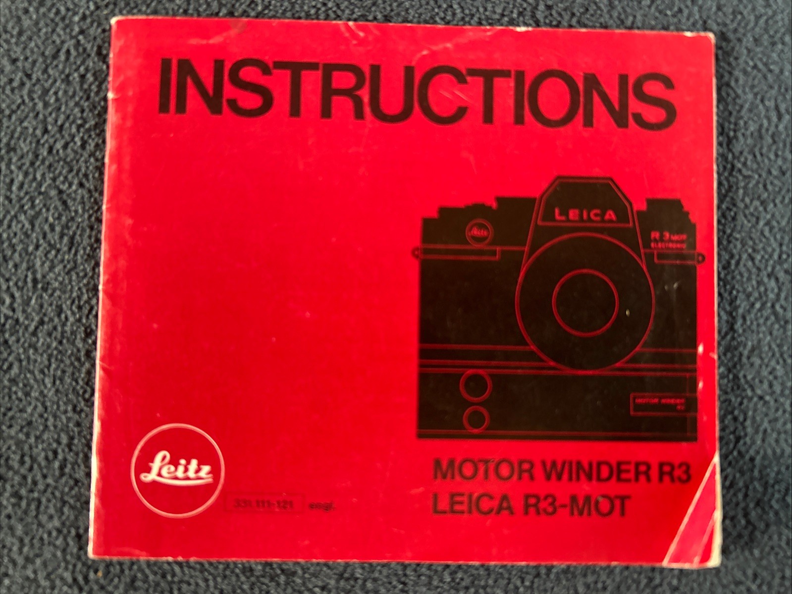 Leica Motor Winder R3 To Leica R3-MOT Instructions English