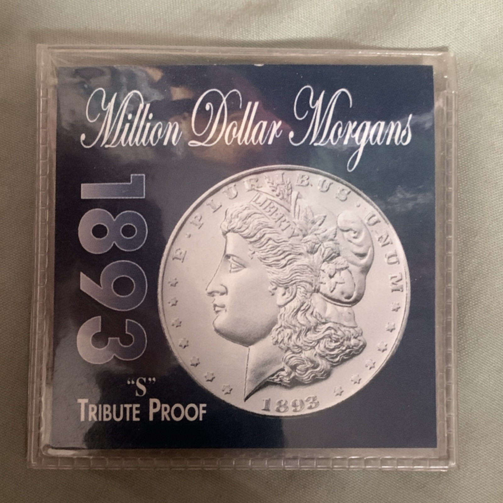 1893 Morgan Dollar S Tribute Proof .999 Fine Silver Fantasy Issue Coin