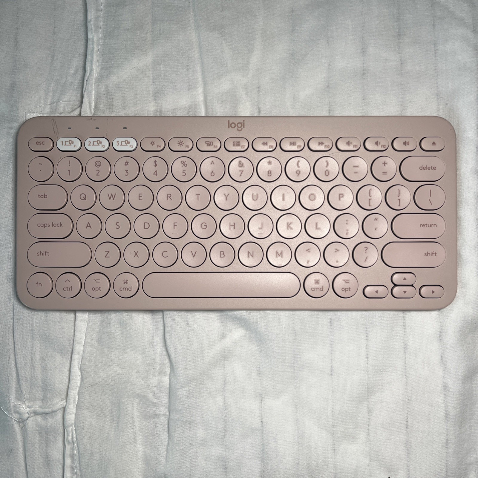 Logitech K380 Multidevice Bluetooth Keyboard - Mac Layout - Rose - Tested