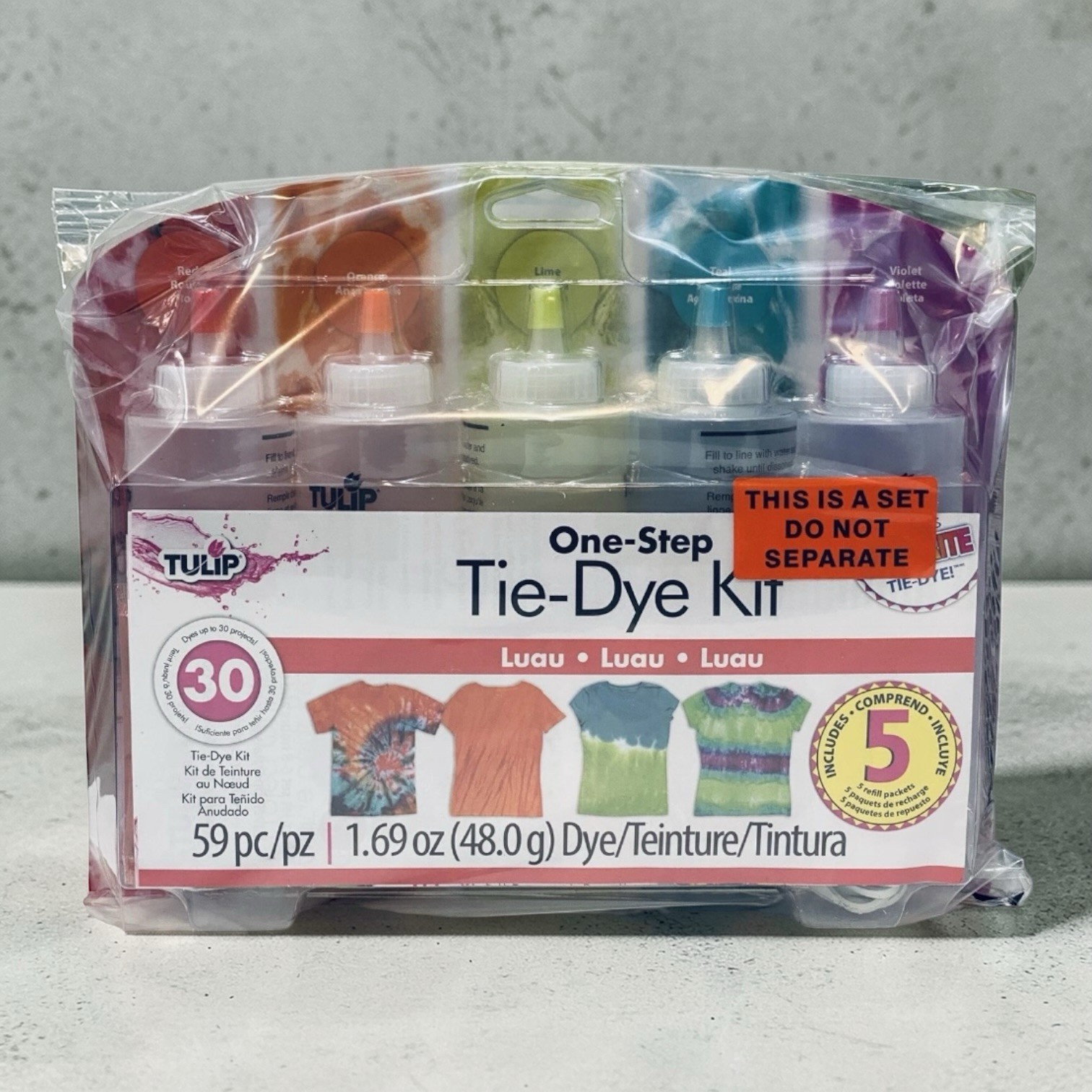 Tulip Neon Luau Tie Dye Kit 59 Pieces Kids Craft Party Activity NEW