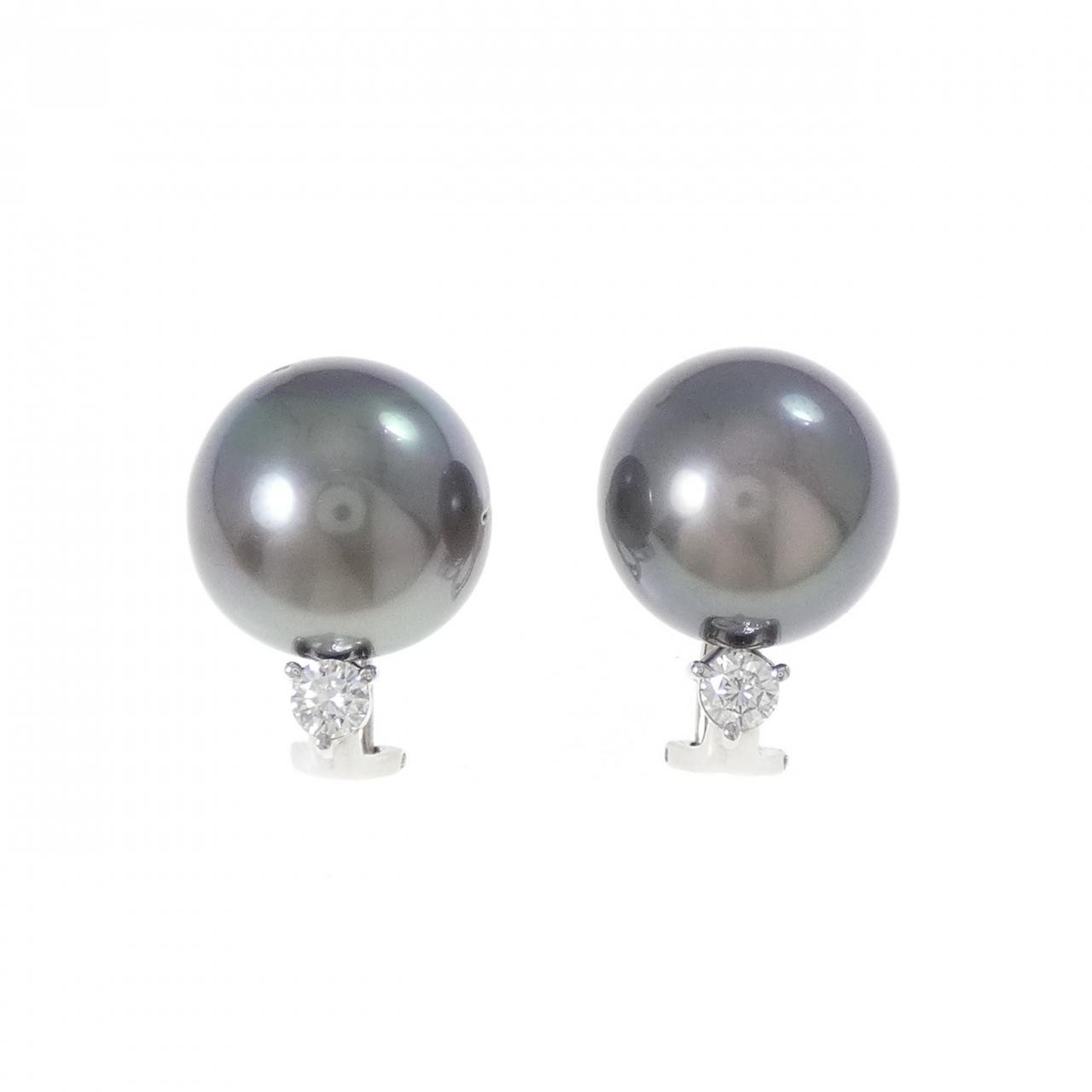 Authentic PT900/K18WG Black pearl Pierce 0.6" #260-007-566-1946