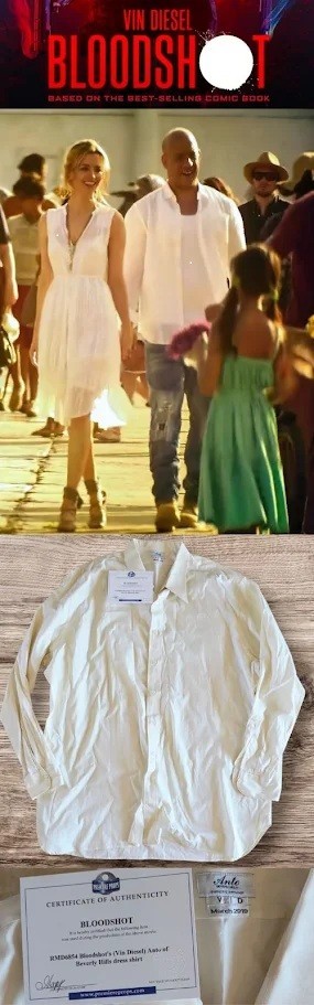 BLOODSHOT 2020: Vin Diesel ANTO custom made shirt w/COA