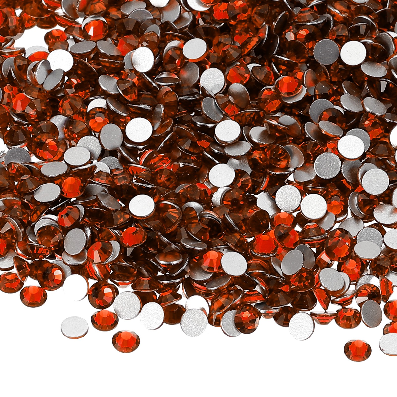 1600Pcs SS16 Round Flatback Crystal 3.8-4.0-mm Glass Rhinestones Orange