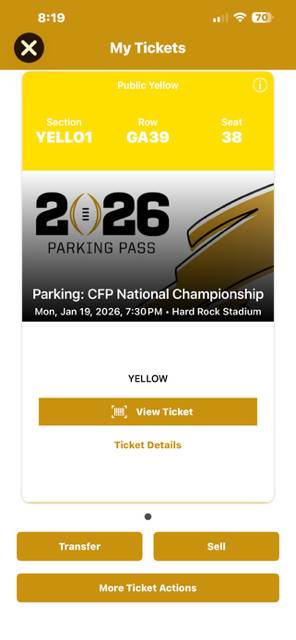  🔥2026 CFP NATIONAL CHAMPIONSHIP Miami Hardrock Stadium Parking 🔥