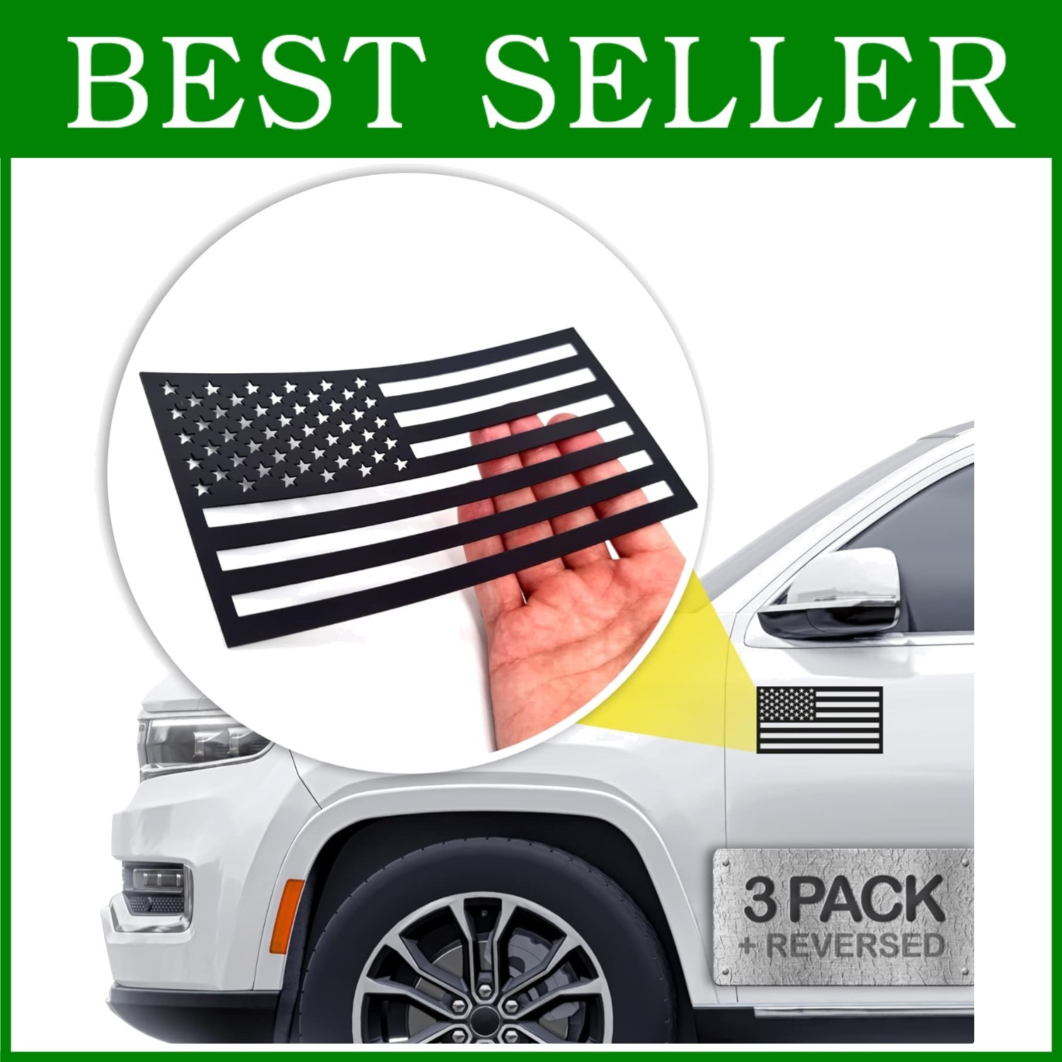 Strong Magnetic Flags for Trucks & Cars 3 Pack