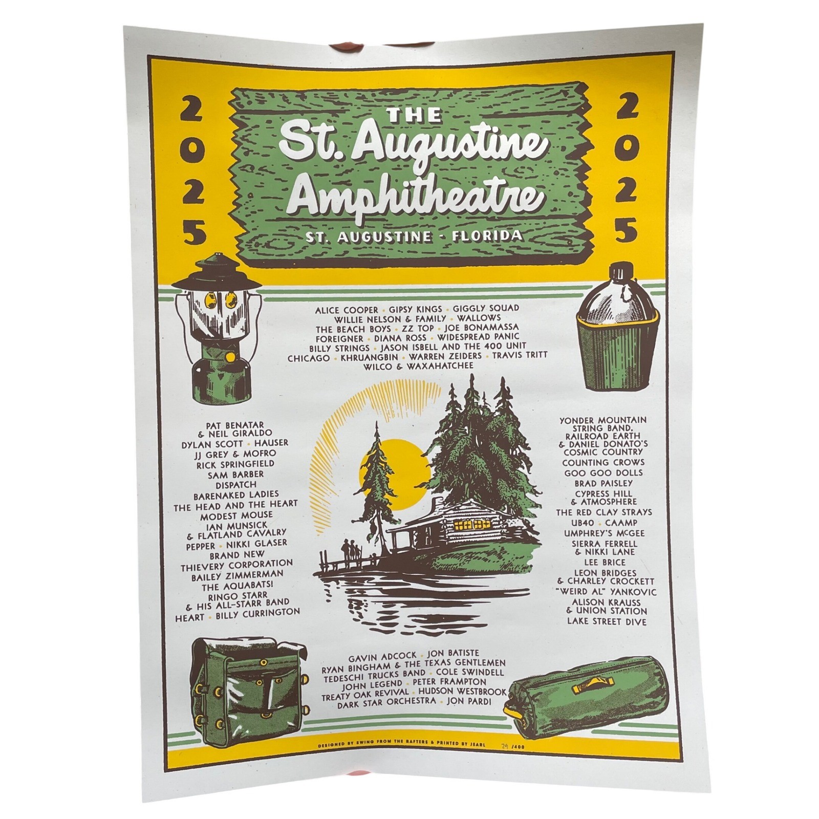 The St Augustine Amphitheatre 2025 Concert Poster Limited Ed 29/1400 Art Print