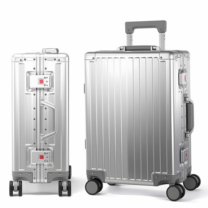 All Aluminum Carry on Luggage 22X14X9 Airline Approved Heavy Duty Hard Shell Sui