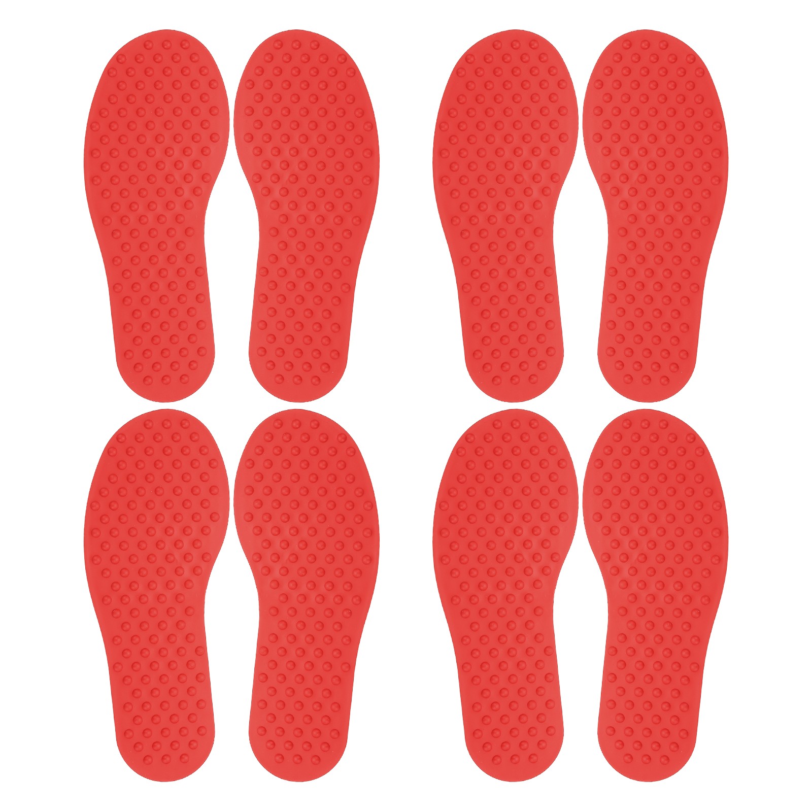 4 Pairs Feet Markers for Classroom Plastic Floor Foot Shaped Markers Red