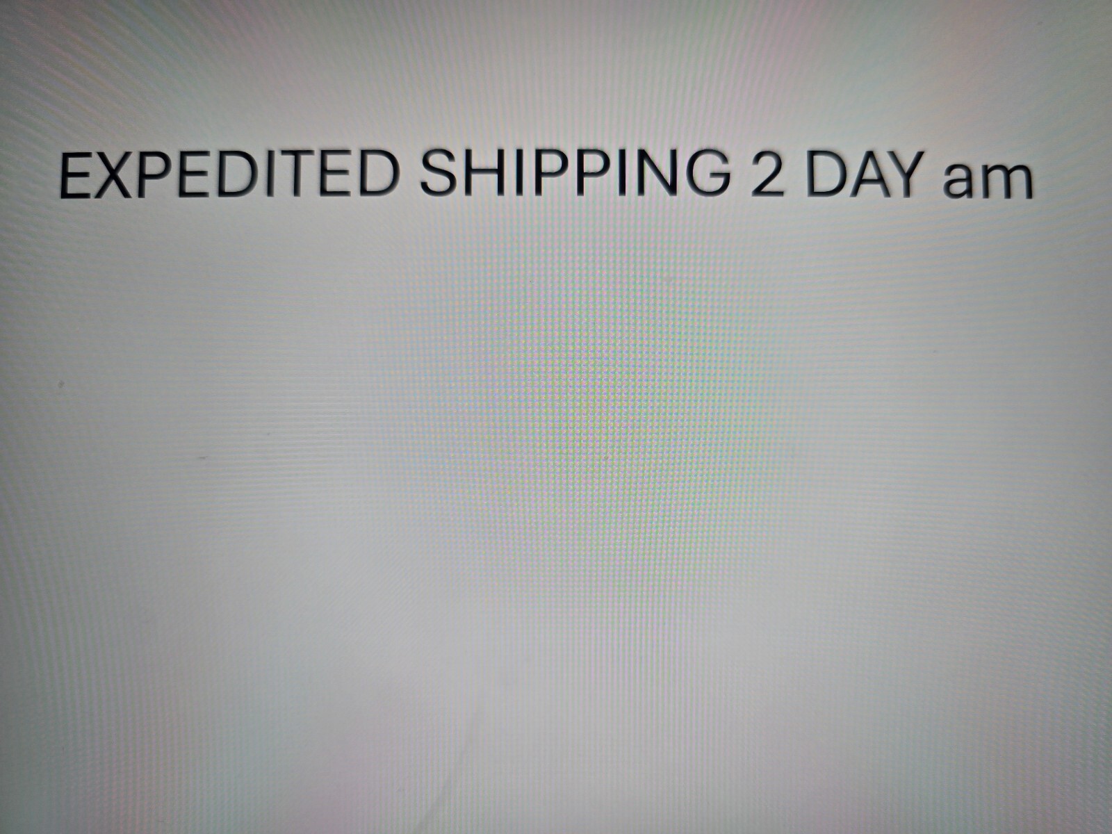 Expedited Shipping