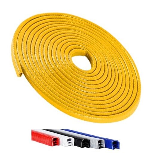  16.5FT(5M) Universal Car Door Edge Protector Guards, No-Glue 16.5Ft Yellow