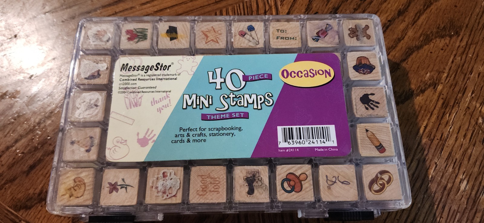 Messagestor 40 Mini Stamps Occasion Theme Set. Pre Owned. See Images. Complete.