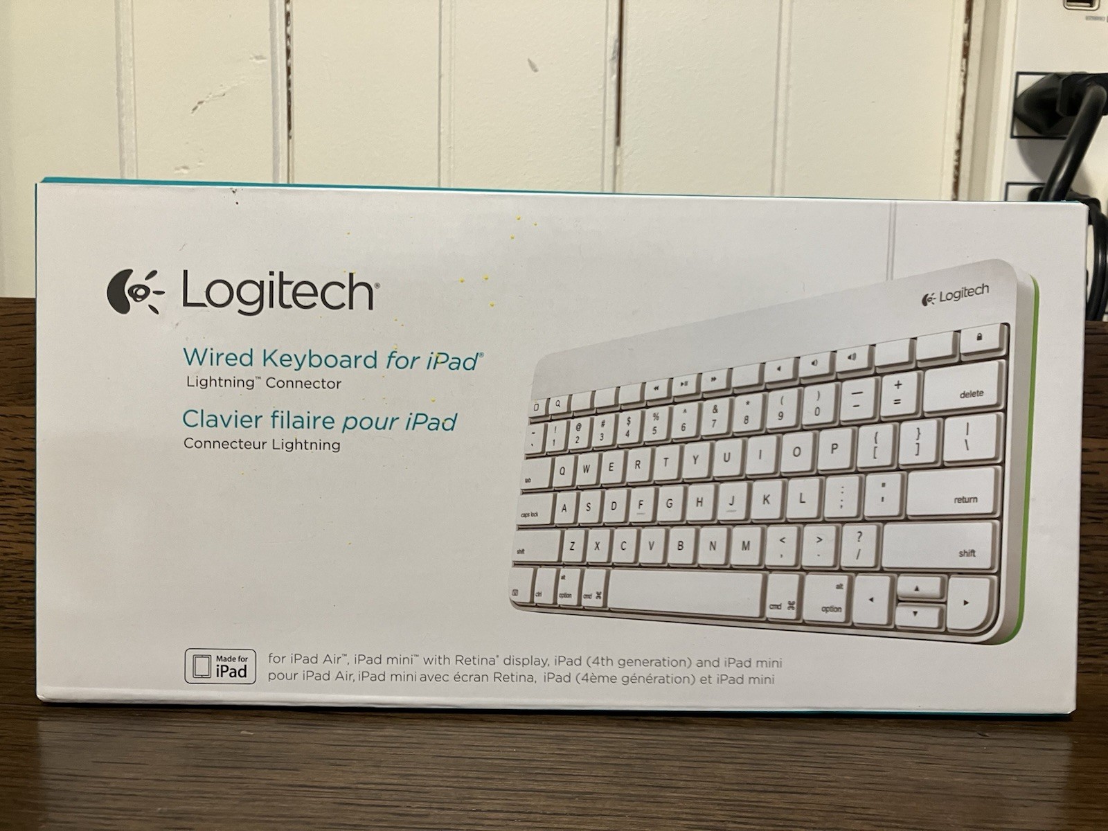 Logitech 920-005843 Wired KBD Lightning Keyboard For iPad 4/ iPad Mini